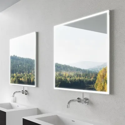 Kubic Light Dimmable 80x80 - LED-speil med fargejustering