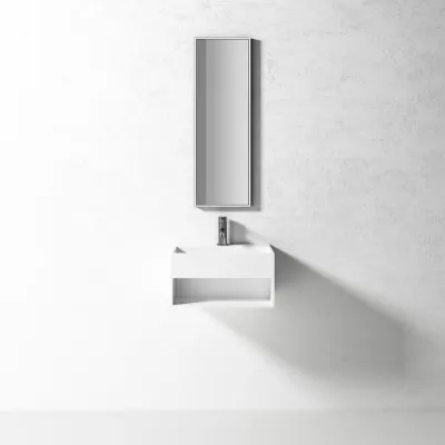 Boxo 50 - 50x35, Servant med oppbevaring, Mathvid SolidTec®
