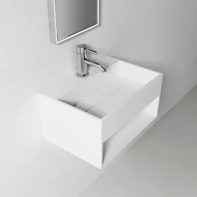 Boxo 50 - 50x35, Servant med oppbevaring, Mathvid SolidTec®