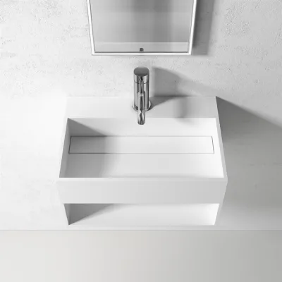 Boxo 50 - 50x35, Servant med oppbevaring, Mathvid SolidTec®
