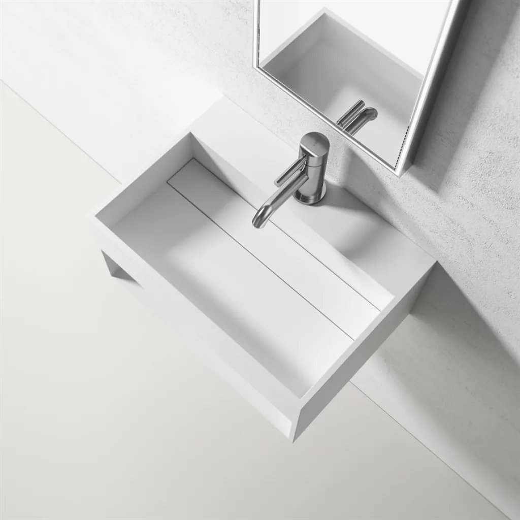 Boxo 50 - 50x35, Servant med oppbevaring, Mathvid SolidTec®