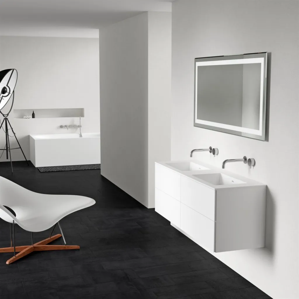 Block Soho 140D - Servant 140x46, Mathvid m/ SolidTec® dobbel vask