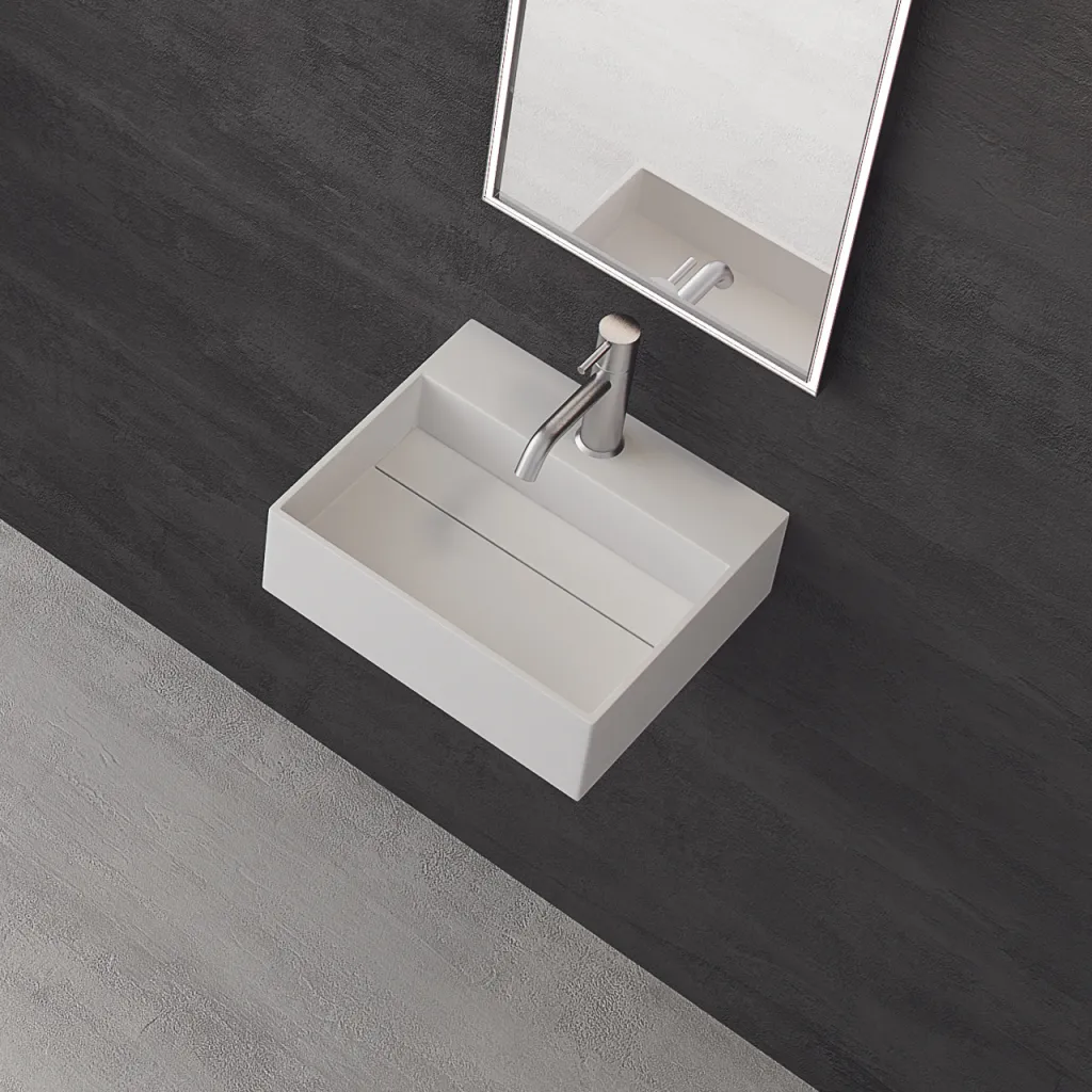 Kubo 40 - 40x35 Servant, Matt hvit SolidTec®