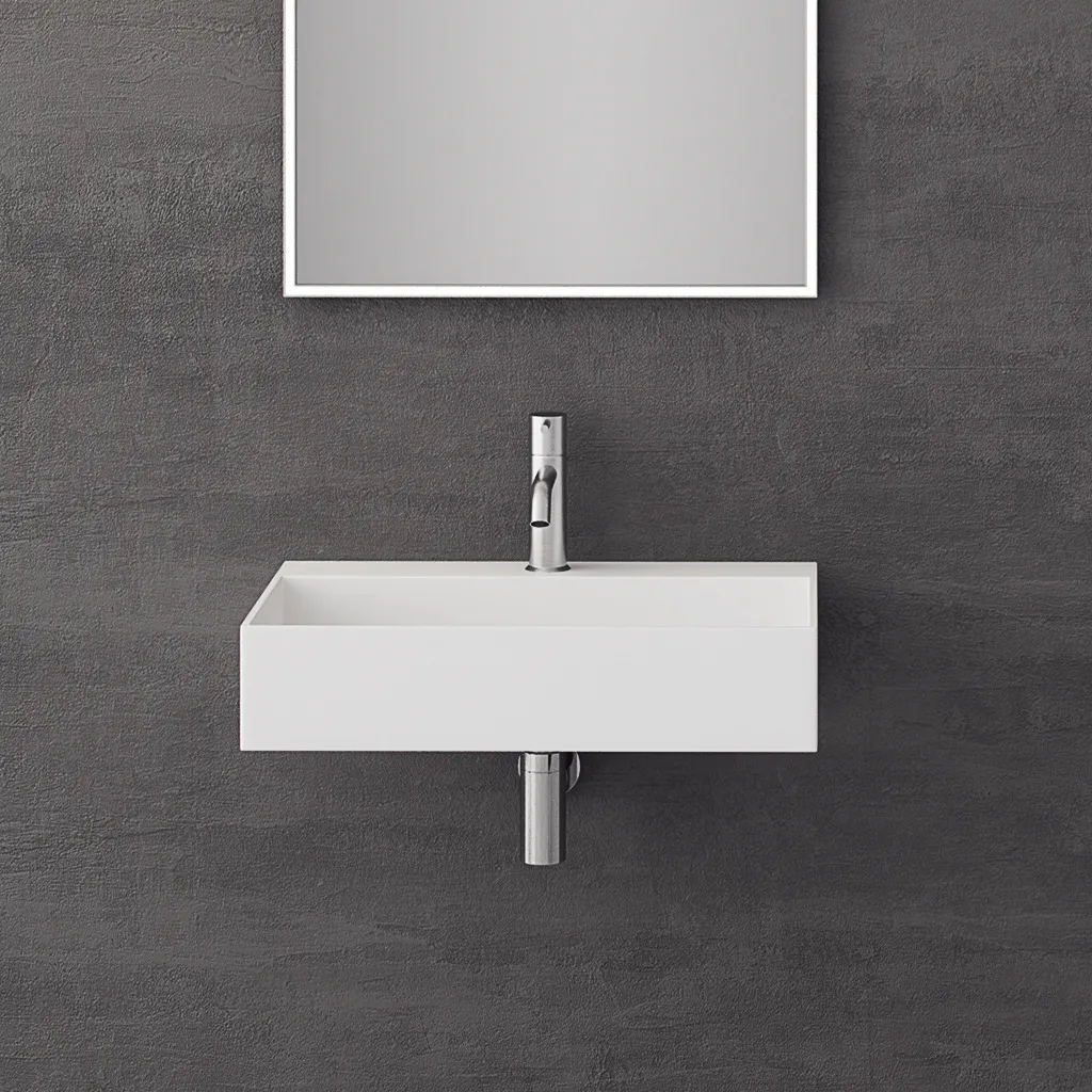 Kubo 60 - 60x40 Massiv Matt White SolidTec®