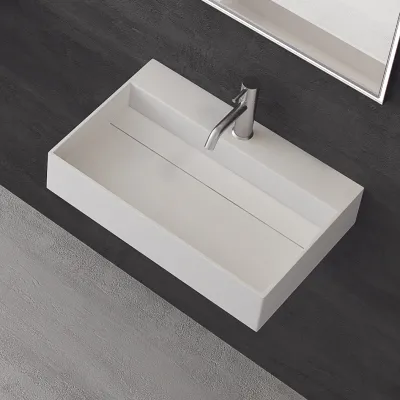 Kubo 60 - 60x40 Servant, Matt hvit SolidTec®