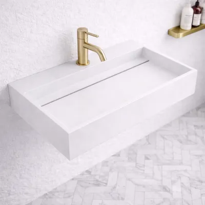 Kubo 60 - 60x40 Servant, Matt hvit SolidTec®