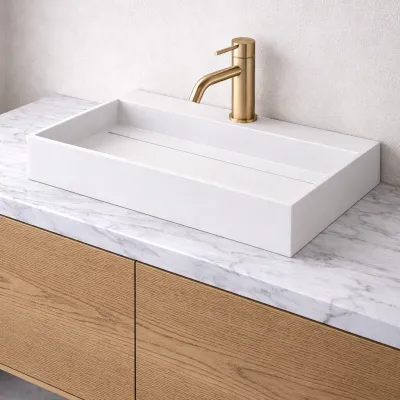 Kubo 60 - 60x40 Servant, Matt hvit SolidTec®