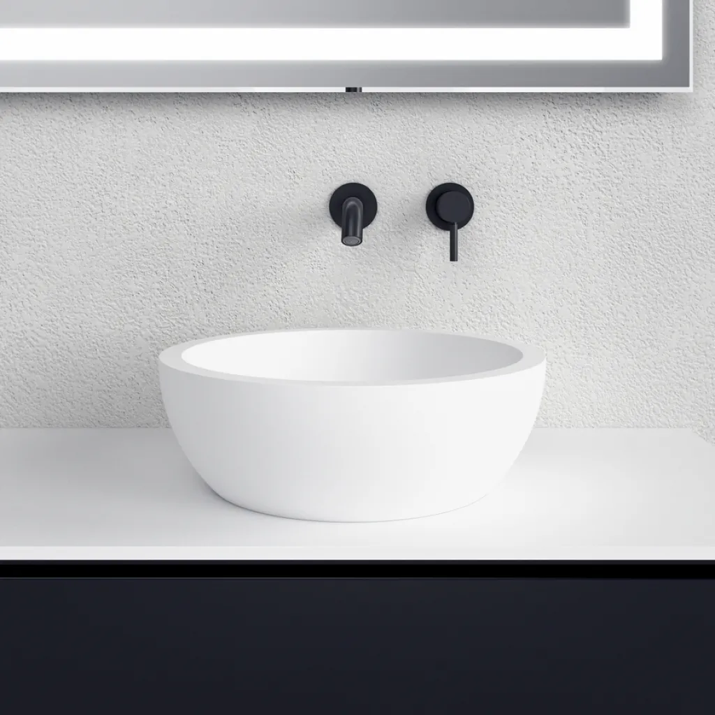 Spoon O - Ø42 Vaskeskål, Matt hvit SolidTec®