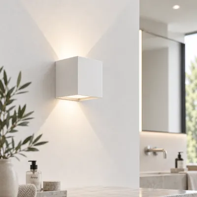 UP&DOWN - LED Vegglampe, 100x100, IP 54, Hvit