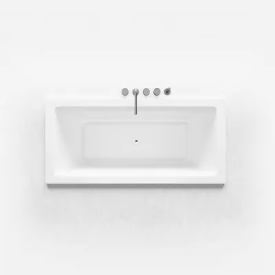 Pulcher Flat 1700 - Innebygget badekar 170x80 cm., Blank Hvit