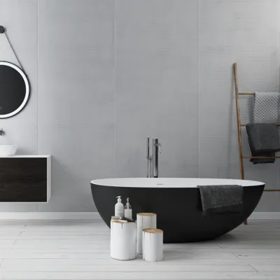 Boheme XL 170 - 170x87, Solid Matt Hvit/Matt Svart SolidTec®