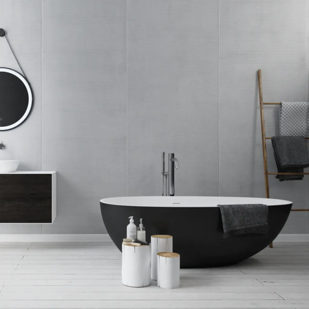 Boheme XL 170 - 170x87, Solid Matt Hvit/Matt Svart SolidTec®
