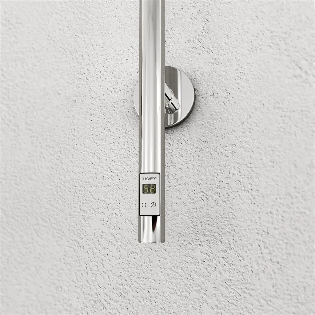 Pulcher® Style PS14 - Elektrisk håndkletørker m/timer, krom