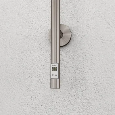 Pulcher® Style PS14 - Elektrisk håndklevarmer m/timer, børstet rustfritt stål