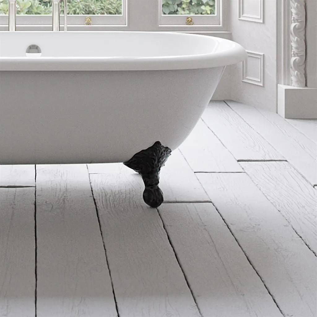 The Supell 168 - Black & White, emaljert støpejernsbadekar