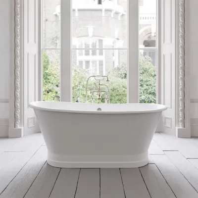 The York 170 - Hvitt, emaljert støpejernsbadekar