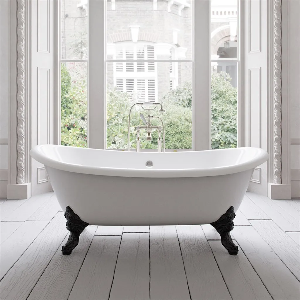The Suite 183 - Black & White, emaljert støpejernsbadekar