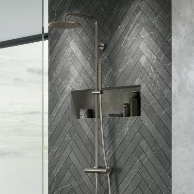 Semplice Rain DeLuxe SRL02 - SmartTerm Ø25 EasyClean, PVD børstet stål
