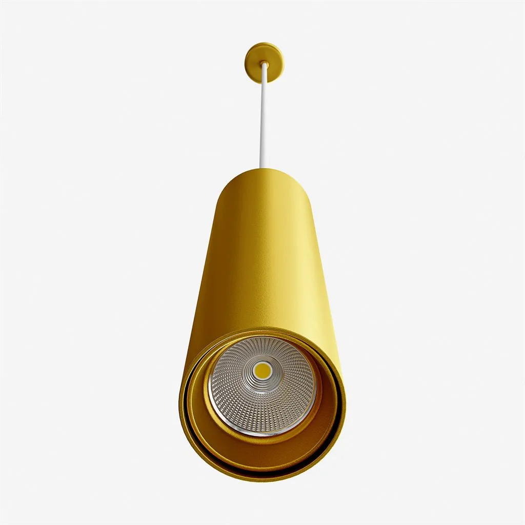 Tube Light 300XL - Ø60x300 mm., LED-pendel, matt gull