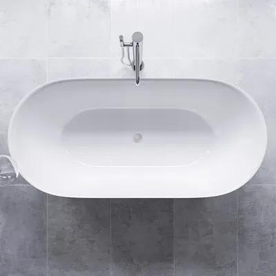 Yin-Yang 170 - Badekar 170x78 cm, Blank hvit