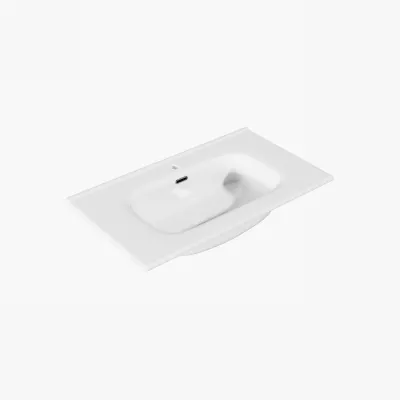 ArkiLife® Cobus ACC80-CB - 81x46,5 Slim-Edge, Hvit porselensvask