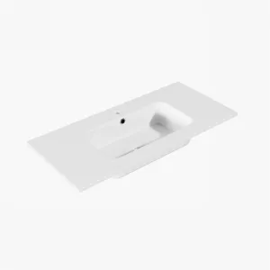 ArkiLife® Cobus ACC100-SB - Slim-Edge design vask 100,5x46,5 cm, White Sanistone