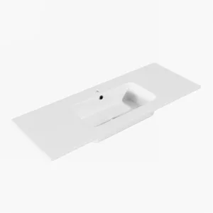 ArkiLife® Cobus ACS120 - Slim-Edge design vask 120,5x46,5 cm, White Sanistone