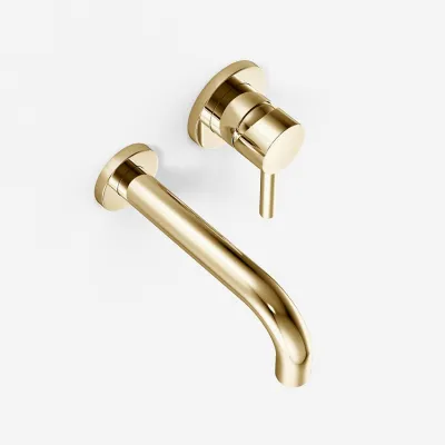 Semplice SHV102 - Servantkran, 22 cm tut, polert messing naturfarget