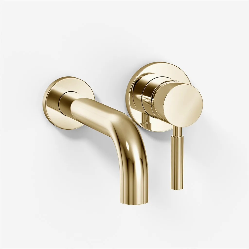 Semplice SHV102 - Servantkran, 22 cm tut, polert messing naturfarget
