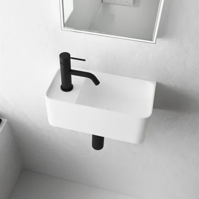 Coco 1R - Servant 36x18 cm, Matt Hvit SolidTec®