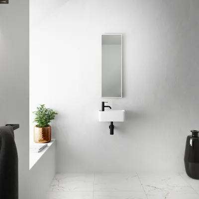 Coco 1R - Servant 36x18 cm, Matt Hvit SolidTec®