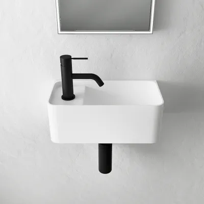 Coco 1R - Servant 36x18 cm, Matt Hvit SolidTec®