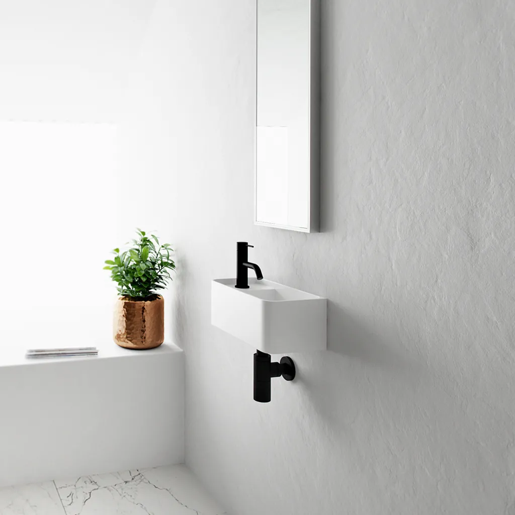 Coco 1R - Servant 36x18 cm, Matt Hvit SolidTec®