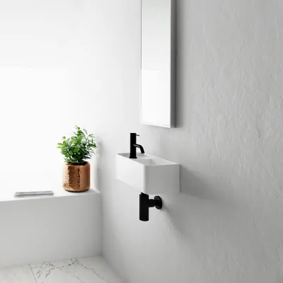 Coco 1R - Servant 36x18 cm, Matt Hvit SolidTec®