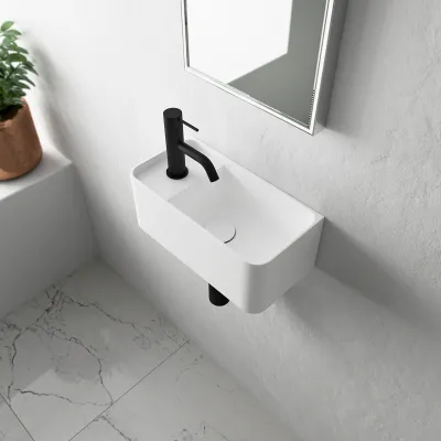 Coco 1R - Servant 36x18 cm, Matt Hvit SolidTec®