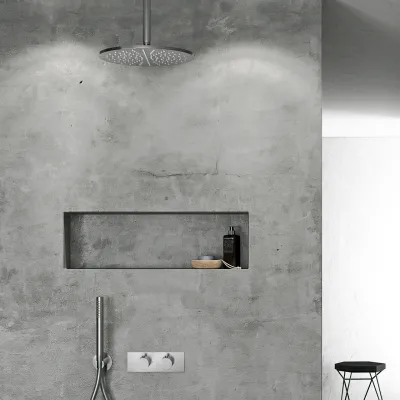 Classwell C18 S04 - Rain DeLuxe Ø30 cm, Loft, Brushed stainless steel