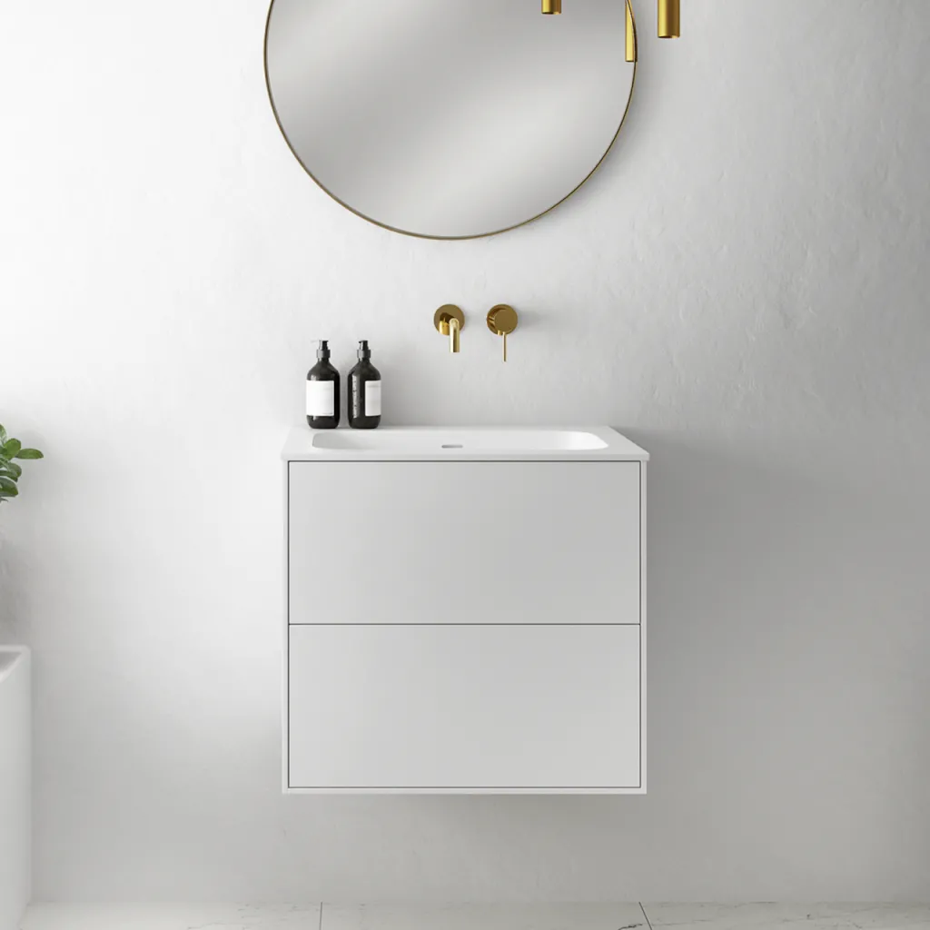 Pulcher Mood 60 Soft - Baderomsmøbel 60x46 cm, matt hvit med SolidTec® vask