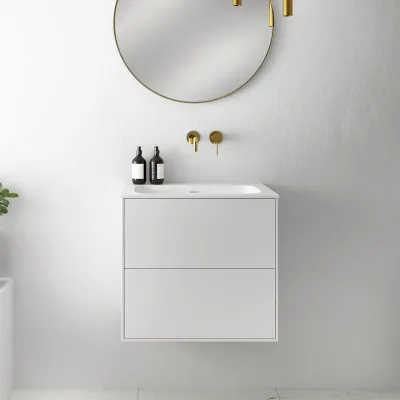 Pulcher Mood 60 Soft - Baderomsmøbel 60x46 cm, matt hvit med SolidTec® vask