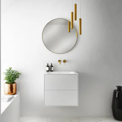 Pulcher Mood 60 Soft - Baderomsmøbel 60x46 cm, matt hvit med SolidTec® vask
