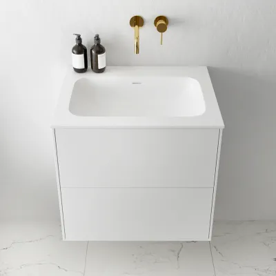 Pulcher Mood 60 Soft - Baderomsmøbel 60x46 cm, matt hvit med SolidTec® vask