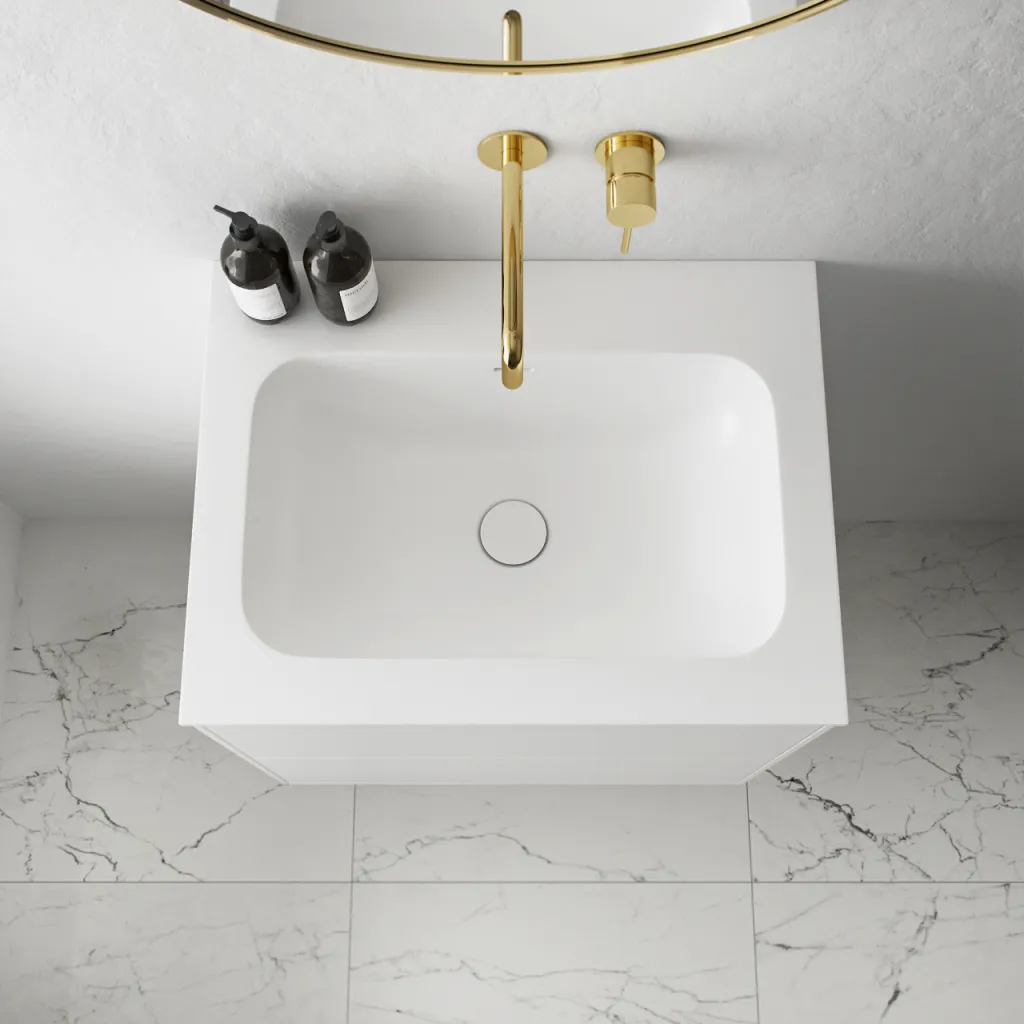 Pulcher Mood 60 Soft - Baderomsmøbel 60x46 cm, matt hvit med SolidTec® vask