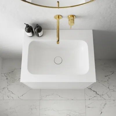 Pulcher Mood 60 Soft - Baderomsmøbel 60x46 cm, matt hvit med SolidTec® vask