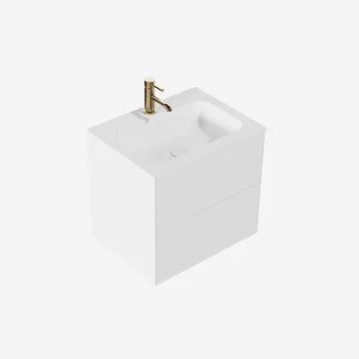 Pulcher Mood 60 Soft - Baderomsmøbel 60x46 cm, matt hvit med SolidTec® vask