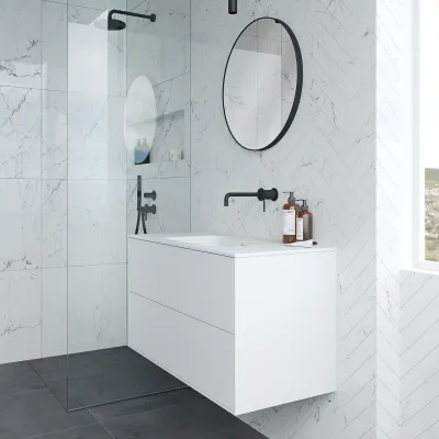 Pulcher Mood 100 Soft - Baderomsmøbel 100x46 cm, Mathvid m/ SolidTec® vask