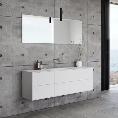 Pulcher Mood 160 Soft - Baderomsmøbel 160x46 cm, Mathvid m/ SolidTec® vask