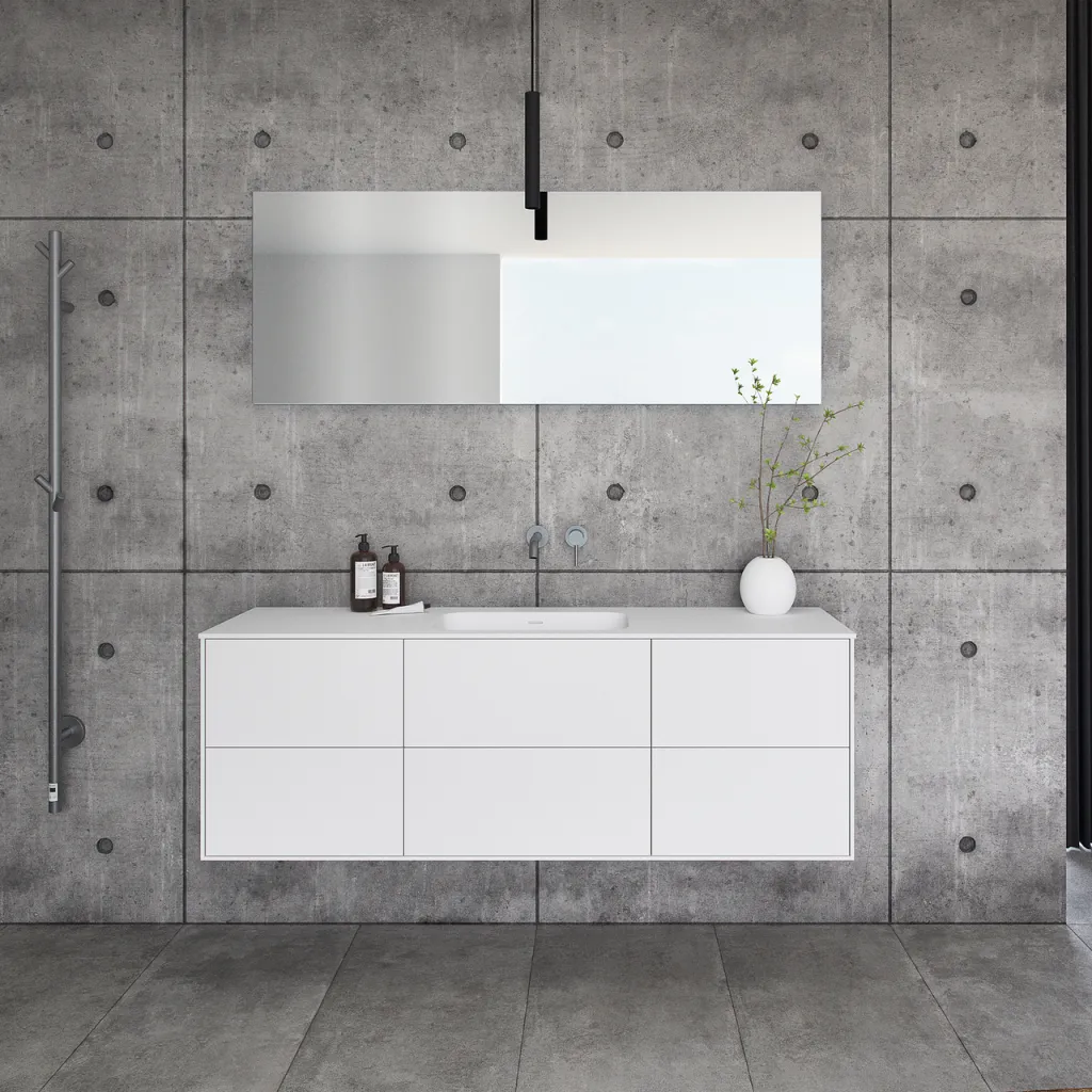 Pulcher Mood 160 Soft - Baderomsmøbel 160x46 cm, Mathvid m/ SolidTec® vask