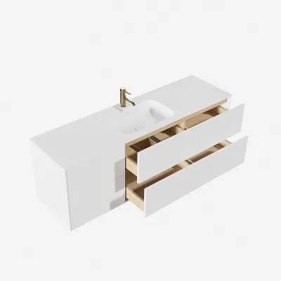 Pulcher Mood 160 Soft - Baderomsmøbel 160x46 cm, Mathvid m/ SolidTec® vask