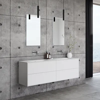 Pulcher Mood 160D Soft - Baderomsmøbel 160x46 cm, Mathvid m/ SolidTec®. vask