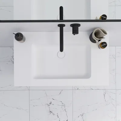 Pulcher Mood 80 Soho - Baderomsmøbel 80x46 cm, matt hvit med SolidTec® vask