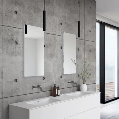 Pulcher Mood 180D Soho - Baderomsmøbel 180x46 cm, Mathvid m/ SolidTec® vask